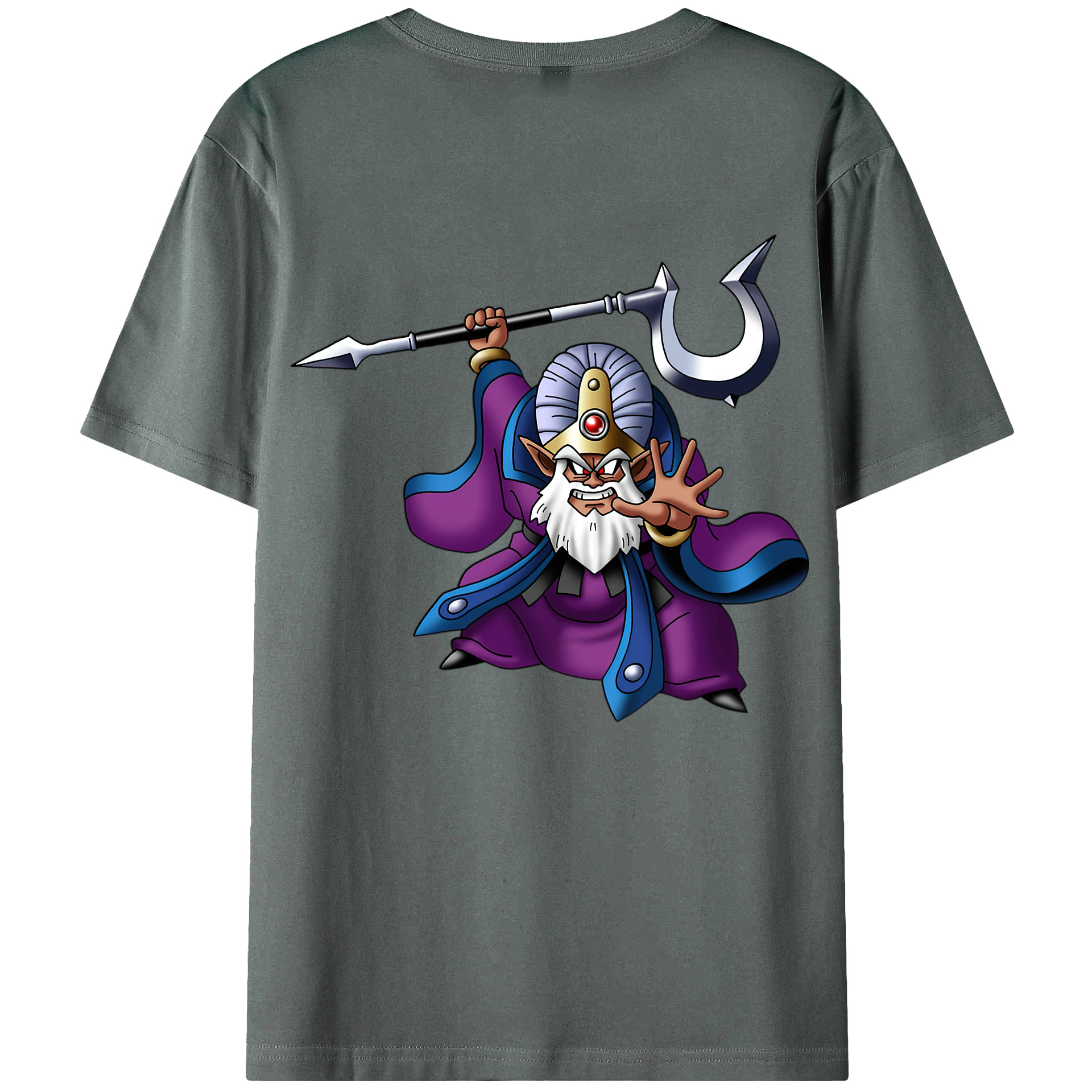 （画像用） ドラゴンクエスト Doragon Kuesuto Dragon Quest 綿100％ メンズ半袖Tシャツ（バックプリント） 通気性